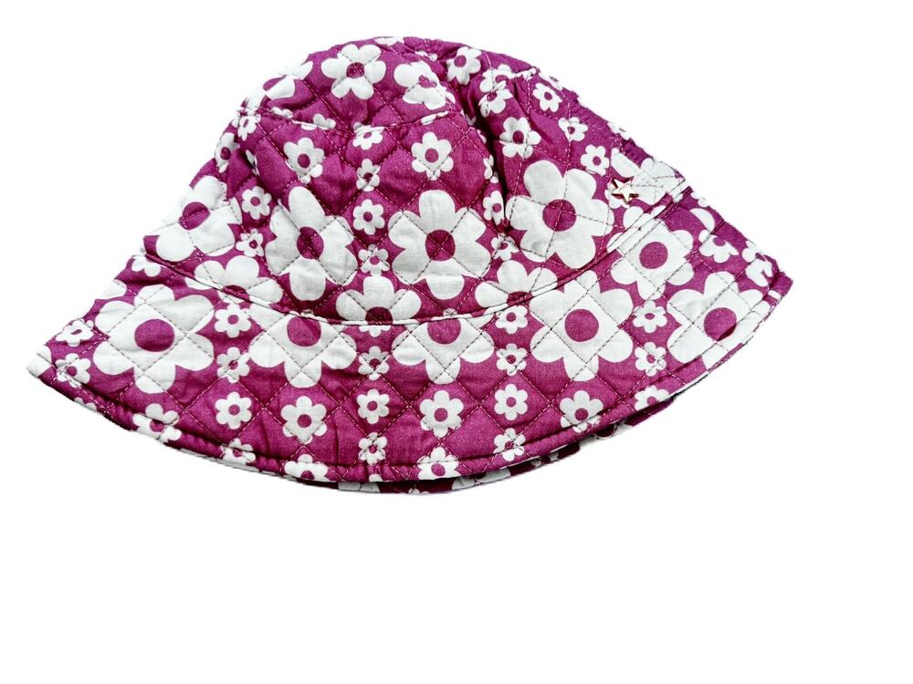 Jocelyn JAS22003 Panama Bucket Hat Pink Floral One Size NWT Quilted